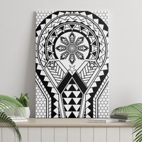 Philippines Batok Tribal Inspired Tattoo White Canvas Wall Art