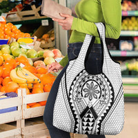 Philippines Batok Tribal Inspired Tattoo White Grocery Bag
