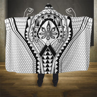 Philippines Batok Tribal Inspired Tattoo White Hooded Blanket