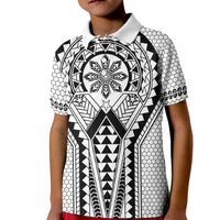 Philippines Batok Tribal Inspired Tattoo White Kid Polo Shirt