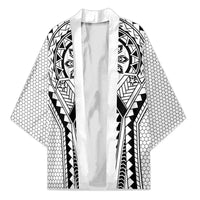 Philippines Batok Tribal Inspired Tattoo White Kimono