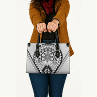 Philippines Batok Tribal Inspired Tattoo White Leather Bag