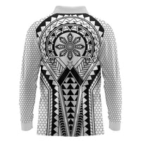 Philippines Batok Tribal Inspired Tattoo White Long Sleeve Polo Shirt