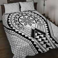 Philippines Batok Tribal Inspired Tattoo White Quilt Bed Set