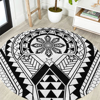 Philippines Batok Tribal Inspired Tattoo White Round Carpet