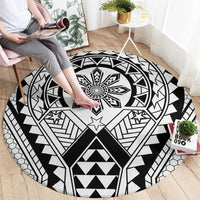 Philippines Batok Tribal Inspired Tattoo White Round Carpet