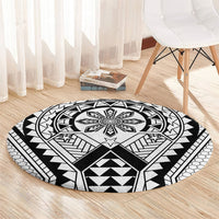 Philippines Batok Tribal Inspired Tattoo White Round Carpet