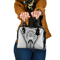 Philippines Batok Tribal Inspired Tattoo White Shoulder Handbag