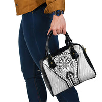 Philippines Batok Tribal Inspired Tattoo White Shoulder Handbag