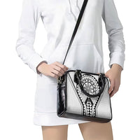 Philippines Batok Tribal Inspired Tattoo White Shoulder Handbag