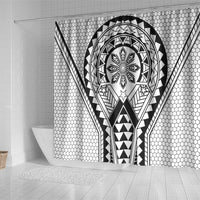 Philippines Batok Tribal Inspired Tattoo White Shower Curtain