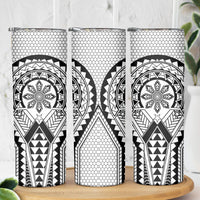 Philippines Batok Tribal Inspired Tattoo White Skinny Tumbler