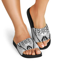Philippines Batok Tribal Inspired Tattoo White Slide Sandals