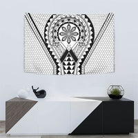 Philippines Batok Tribal Inspired Tattoo White Tapestry