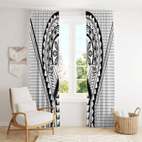 Philippines Batok Tribal Inspired Tattoo White Window Curtain