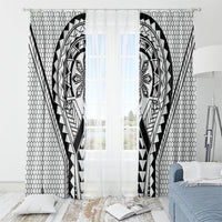 Philippines Batok Tribal Inspired Tattoo White Window Curtain