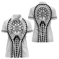 Philippines Batok Tribal Inspired Tattoo White Women Polo Shirt