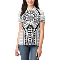 Philippines Batok Tribal Inspired Tattoo White Women Polo Shirt