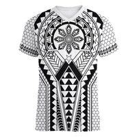 Philippines Batok Tribal Inspired Tattoo White Women V-Neck T-Shirt