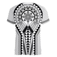 Philippines Batok Tribal Inspired Tattoo White Women V-Neck T-Shirt