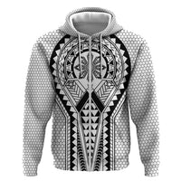 Philippines Batok Tribal Inspired Tattoo White Zip Hoodie