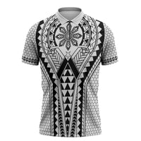 Philippines Batok Tribal Inspired Tattoo White Zipper Polo Shirt