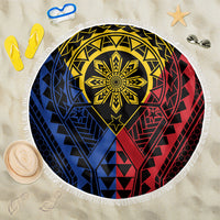 Philippines Batok Tribal Inspired Tattoo Beach Blanket