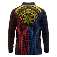 Philippines Batok Tribal Inspired Tattoo Long Sleeve Polo Shirt