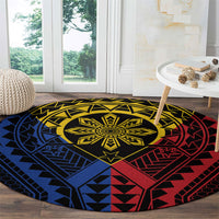 Philippines Batok Tribal Inspired Tattoo Round Carpet