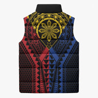 Philippines Batok Tribal Inspired Tattoo Sleeveless Puffer Jacket