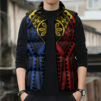 Philippines Batok Tribal Inspired Tattoo Sleeveless Puffer Jacket