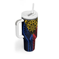 Philippines Batok Tribal Inspired Tattoo Tumbler With Handle