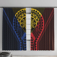 Philippines Batok Tribal Inspired Tattoo Window Curtain