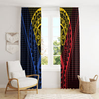 Philippines Batok Tribal Inspired Tattoo Window Curtain