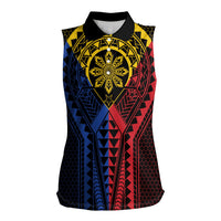 Philippines Batok Tribal Inspired Tattoo Women Sleeveless Polo Shirt