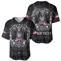 Personalized Denmark Viking Baseball Jersey Odin's Raven Legacy - Wonder Print Shop