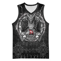 Personalized Denmark Viking Basketball Jersey Odin's Raven Legacy - Wonder Print Shop