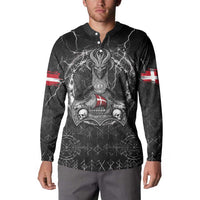 Personalized Denmark Viking Button Sweatshirt Odin's Raven Legacy - Wonder Print Shop