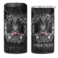 Personalized Denmark Viking 4 in 1 Can Cooler Tumbler Odin's Raven Legacy - Wonder Print Shop