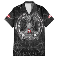 Personalized Denmark Viking Family Matching Off The Shoulder Long Sleeve Dress and Hawaiian Shirt Odin's Raven Legacy - Wonder Print Shop