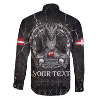 Personalized Denmark Viking Family Matching Off The Shoulder Long Sleeve Dress and Hawaiian Shirt Odin's Raven Legacy - Wonder Print Shop