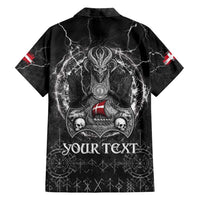 Personalized Denmark Viking Family Matching Off Shoulder Short Dress and Hawaiian Shirt Odin's Raven Legacy - Wonder Print Shop