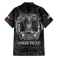 Personalized Denmark Viking Family Matching Short Sleeve Bodycon Dress and Hawaiian Shirt Odin's Raven Legacy - Wonder Print Shop
