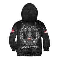 Personalized Denmark Viking Kid Hoodie Odin's Raven Legacy - Wonder Print Shop