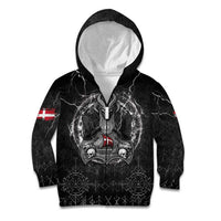 Personalized Denmark Viking Kid Hoodie Odin's Raven Legacy - Wonder Print Shop