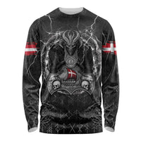 Personalized Denmark Viking Long Sleeve Shirt Odin's Raven Legacy - Wonder Print Shop