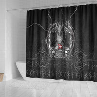 Denmark Viking Shower Curtain Odin's Raven Legacy - Wonder Print Shop