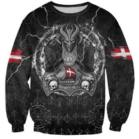 Personalized Denmark Viking Sweatshirt Odin's Raven Legacy - Wonder Print Shop