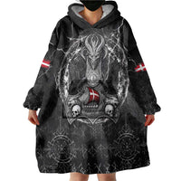 Personalized Denmark Viking Wearable Blanket Hoodie Odin's Raven Legacy - Wonder Print Shop