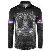 Personalized Iceland Viking Button Sweatshirt Odin's Raven Legacy - Wonder Print Shop